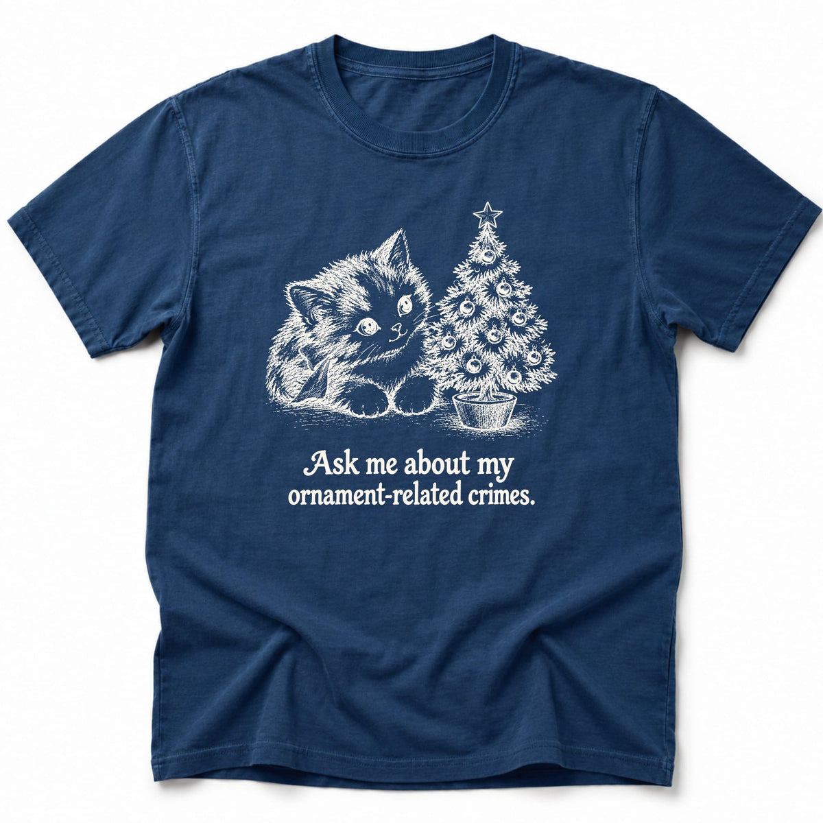 Ornament Crimes T-Shirt Navy / S 26606978559310491372 T-Shirt