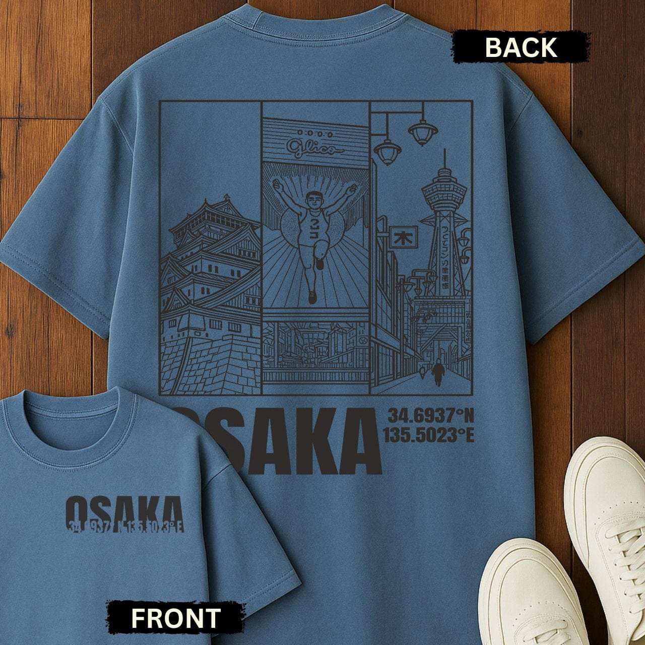 Osaka Coords T-Shirt Blue Jean / S 31470816784493365500 T-Shirt