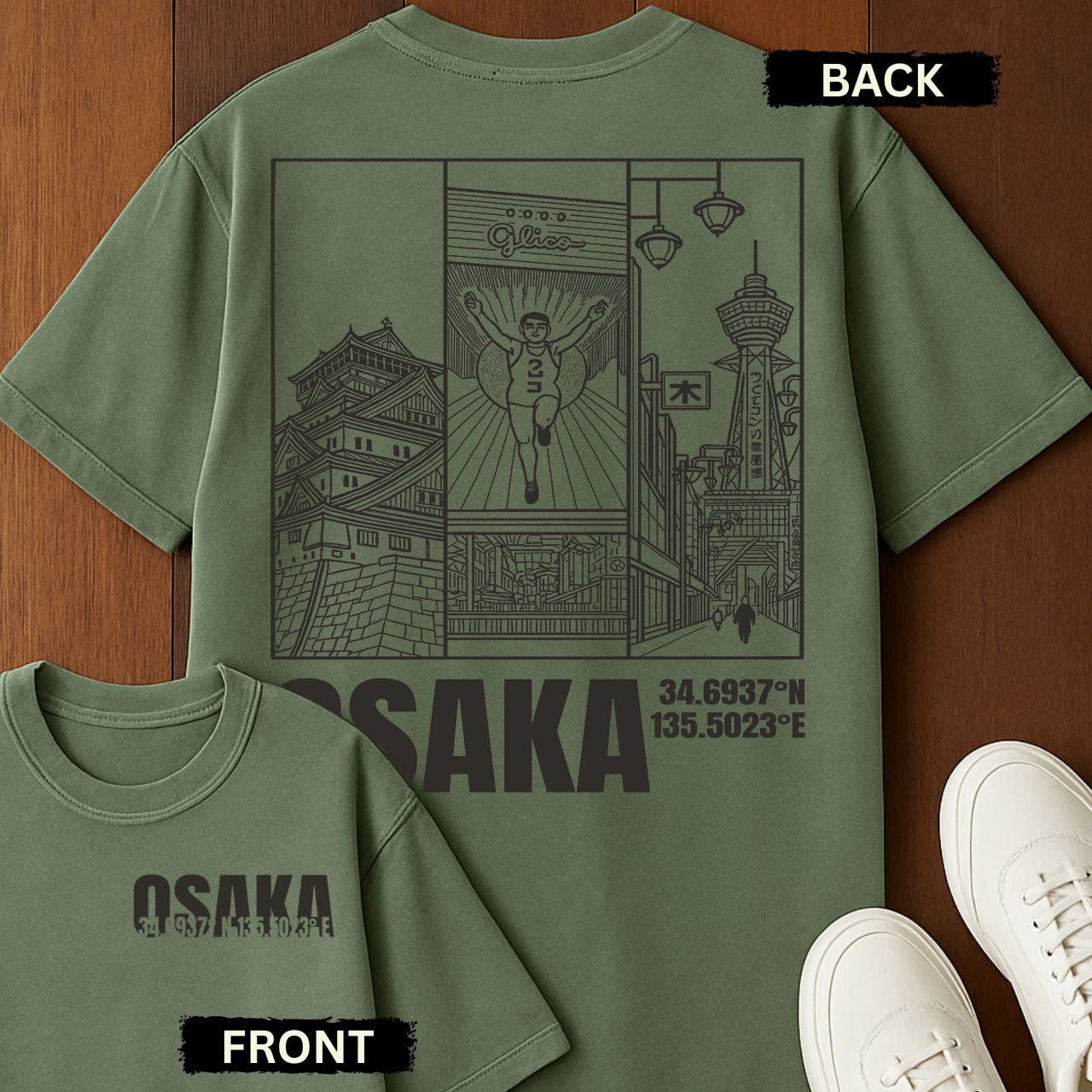 Osaka Coords T-Shirt Moss / S 29064510878959950726 T-Shirt