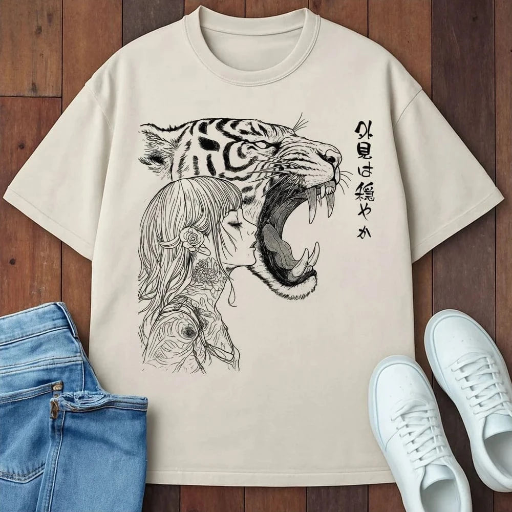 Outward Calm T-Shirt Ivory / S 11620622997674907032 T-Shirt