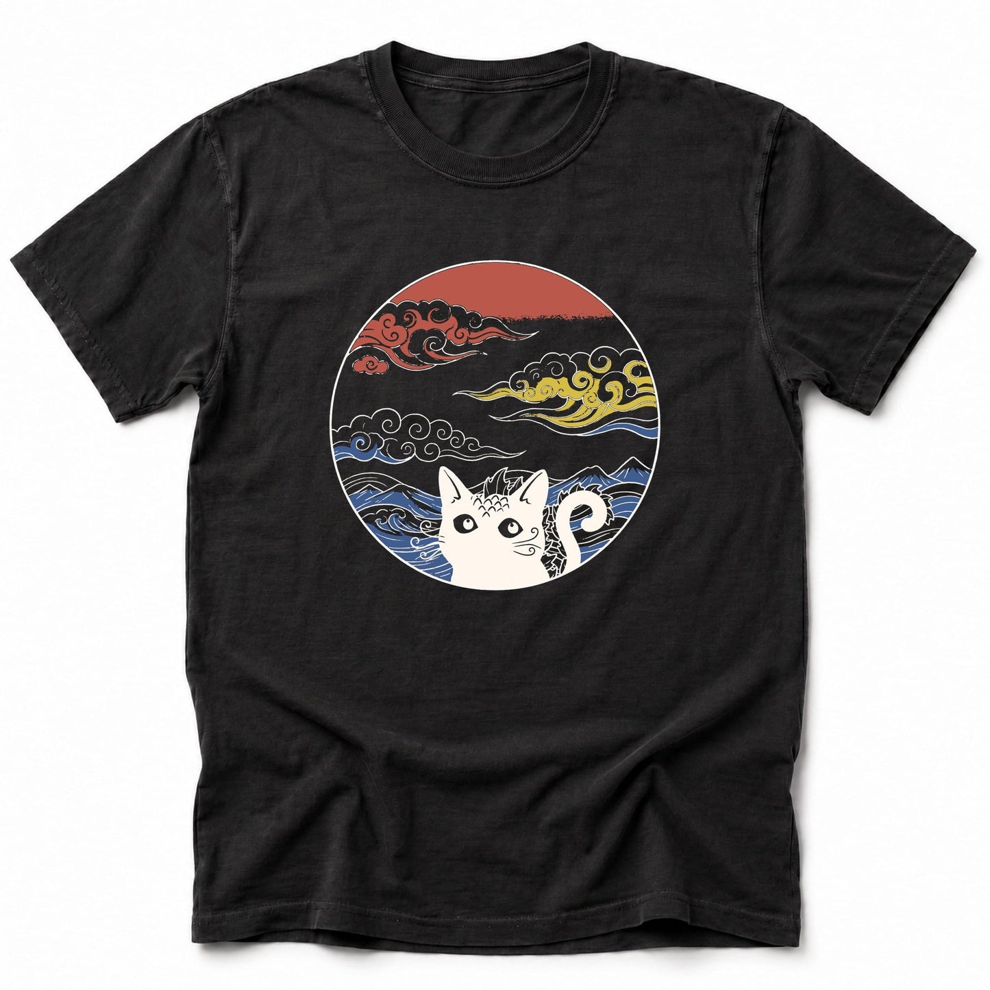 Over The Waves T-Shirt Black / S 31002702000640916433 T-Shirt