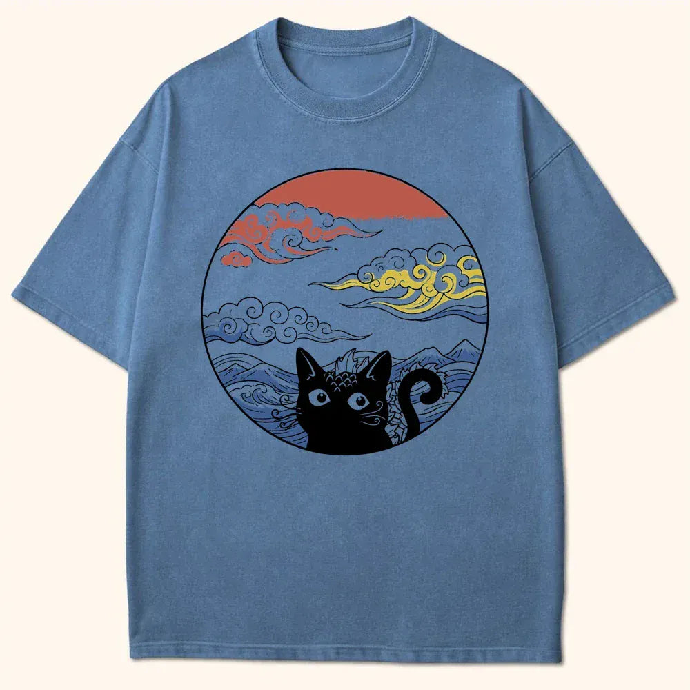 Over The Waves T-Shirt Blue Jean / S 51133876225934592036 T-Shirt