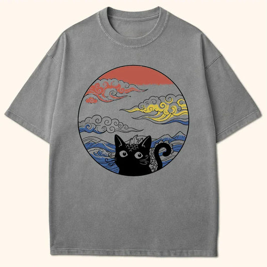 Over The Waves T-Shirt Grey / S 31372582630024727899 T-Shirt