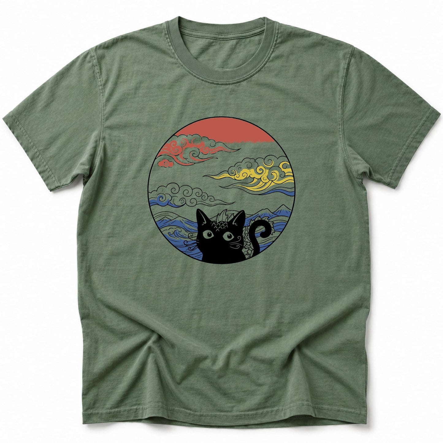 Over The Waves T-Shirt Moss / S 20531981178315520336 T-Shirt