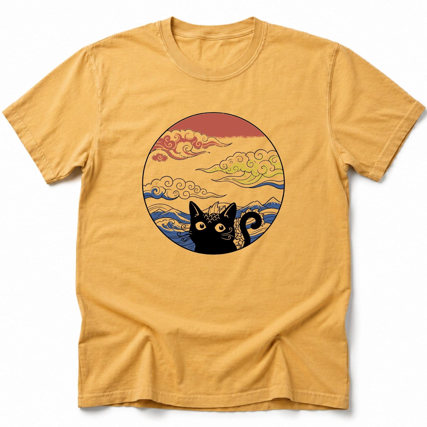 Over The Waves T-Shirt Mustard / S 75989469345676620382 T-Shirt
