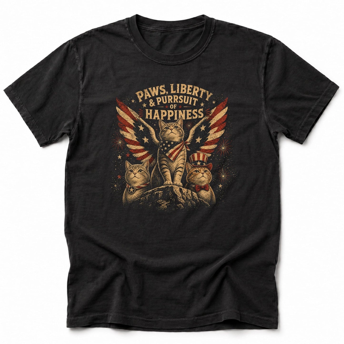 Paws and Liberty T-Shirt Black / S 22851466277480567271 T-Shirt
