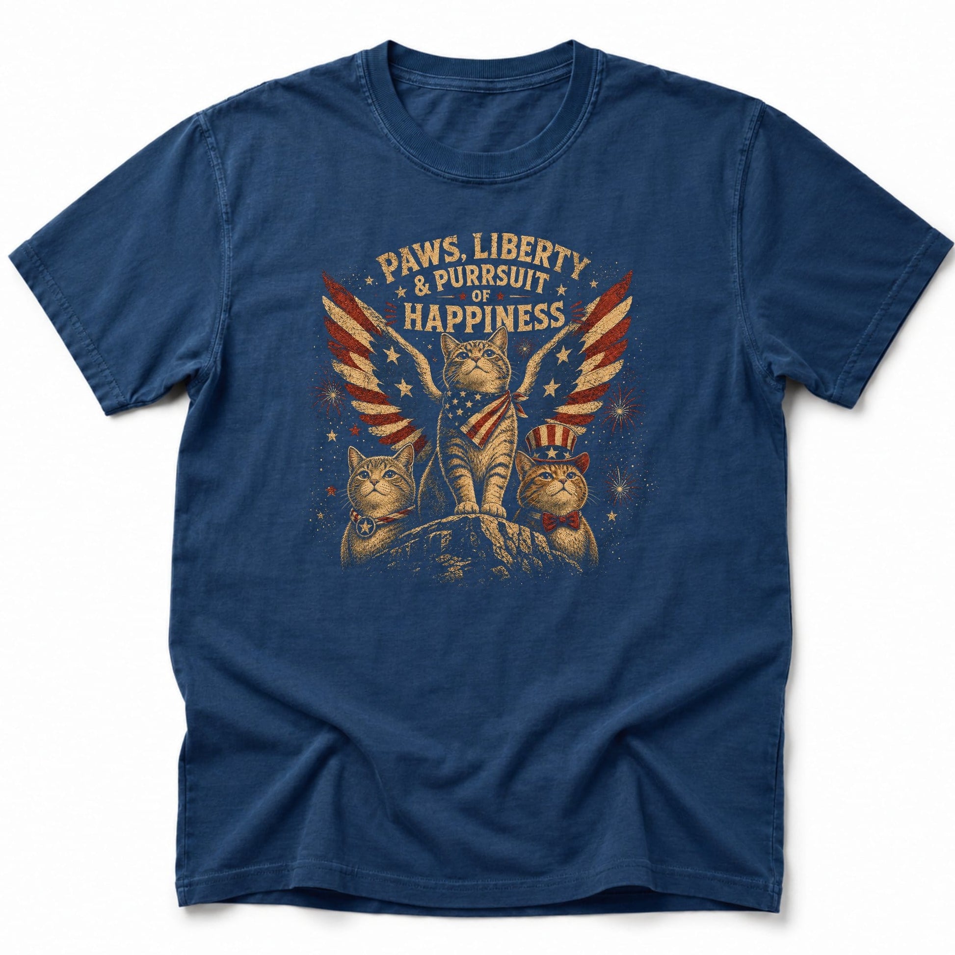 Paws and Liberty T-Shirt Navy / S 61108419625949417124 T-Shirt
