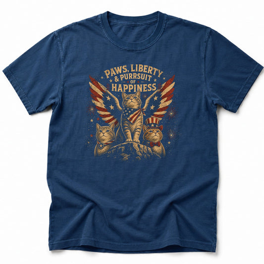 Paws and Liberty T-Shirt Navy / S 61108419625949417124 T-Shirt