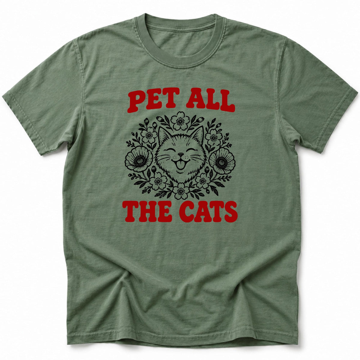 Pet Cats T-Shirt Moss / S 30666584972477034769 T-Shirt