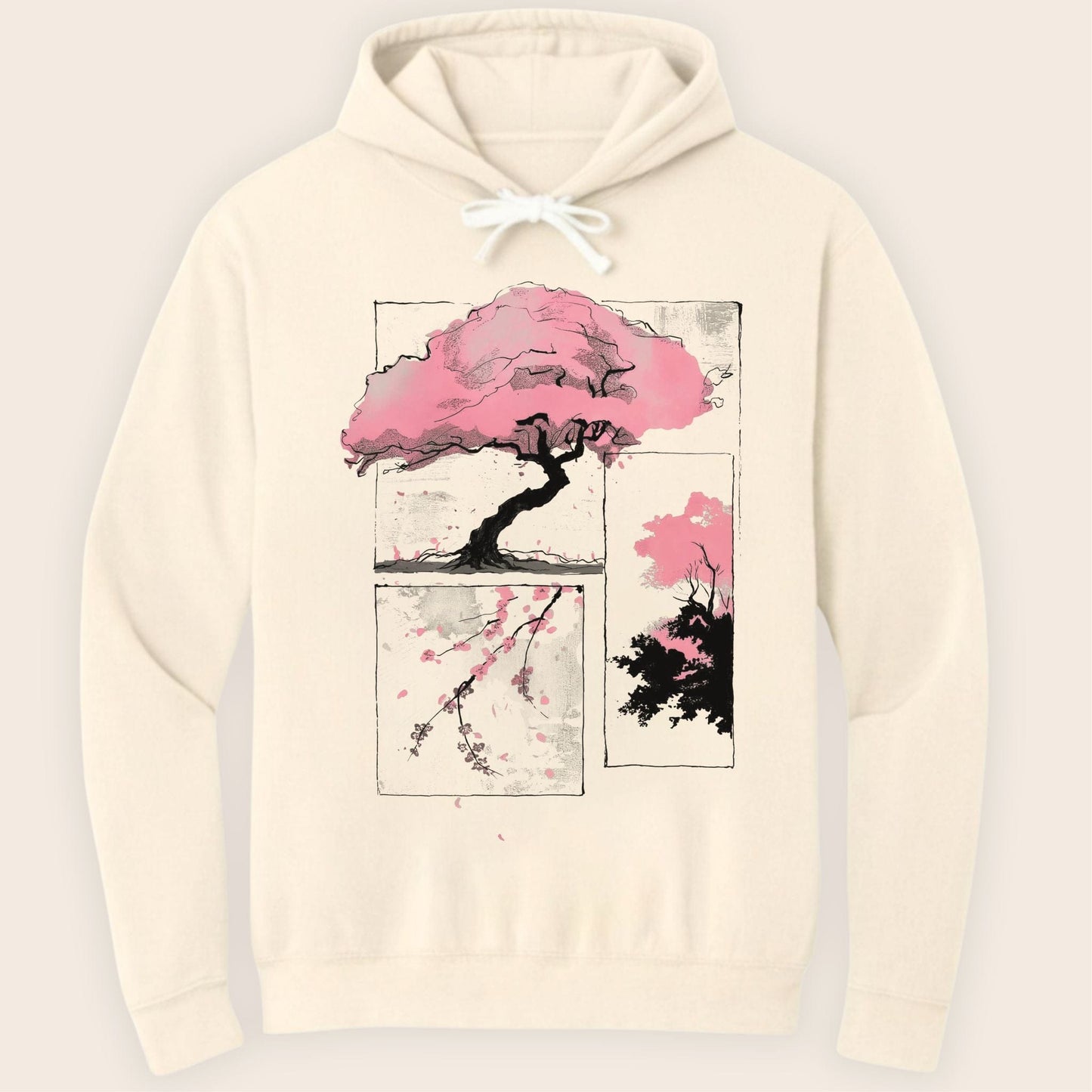 Petals In Frame Hoodie Ivory / S 83333970905296407093 Hoodie