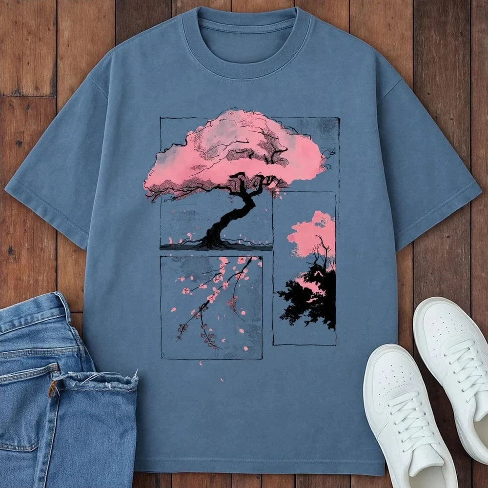 Petals In Frame T-Shirt Blue Jean / S 15754810437831455745 T-Shirt