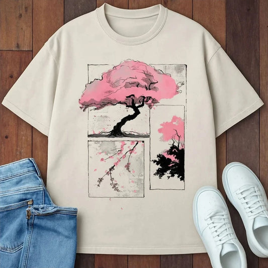 Petals In Frame T-Shirt Ivory / S 33776306900476770386 T-Shirt