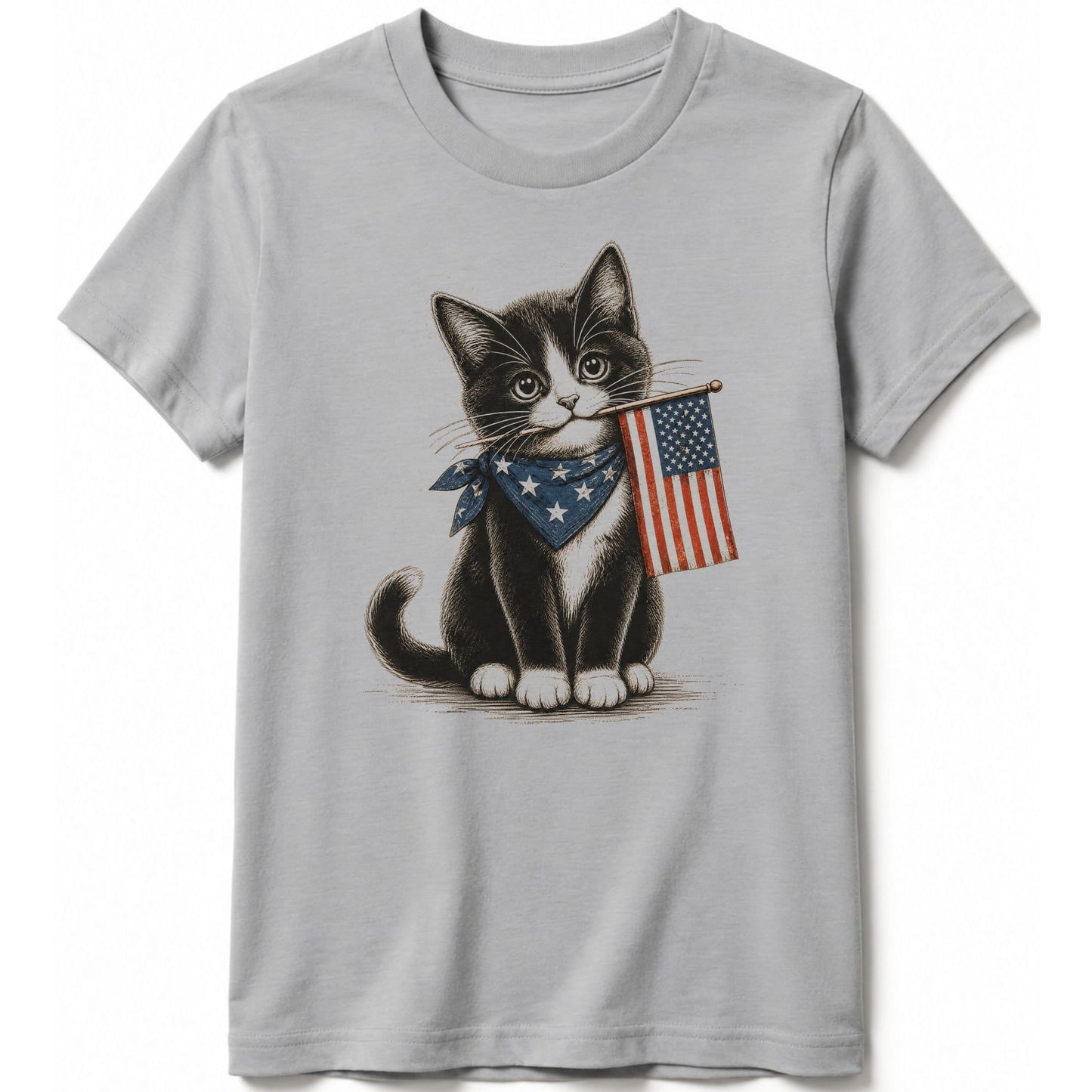 Proudly Purrtriotic Kids Tee S / Athletic Heather 53773892109472971412 Kids clothes