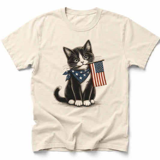 Proudly Purrtriotic T-Shirt Ivory / S 20431938376115951384 T-Shirt