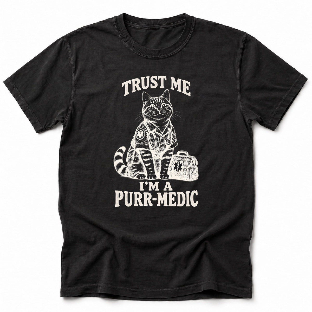 Purr-medic T-Shirt Black / S 86996012301371572162 T-Shirt