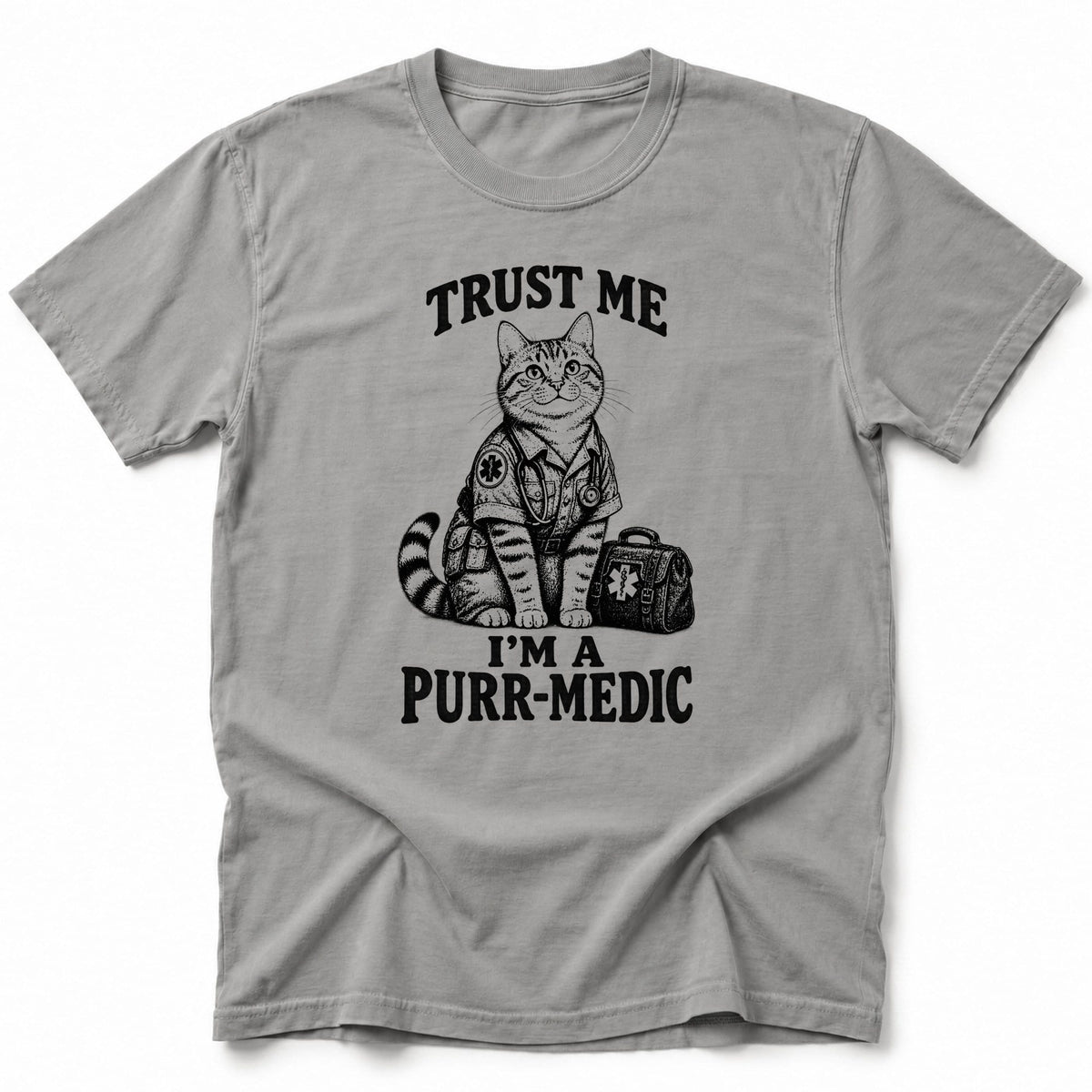 Purr-medic T-Shirt Grey / S 21443104512588599274 T-Shirt
