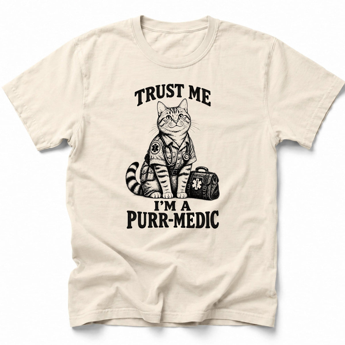 Purr-medic T-Shirt Ivory / S 25649107302433800866 T-Shirt