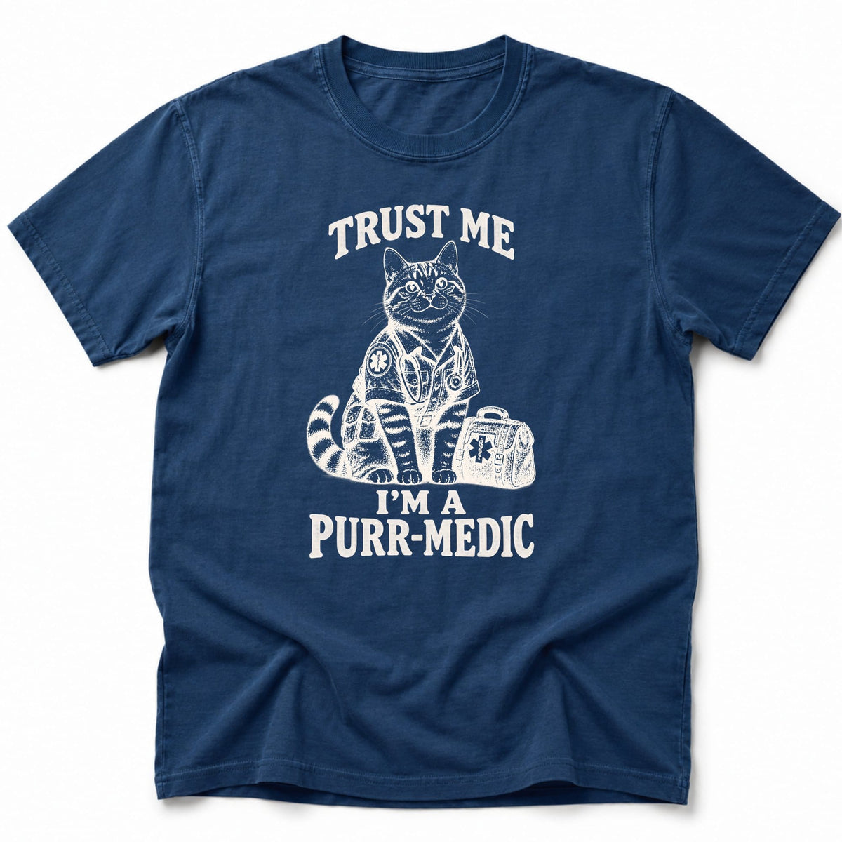Purr-medic T-Shirt Navy / S 38430486464198154413 T-Shirt