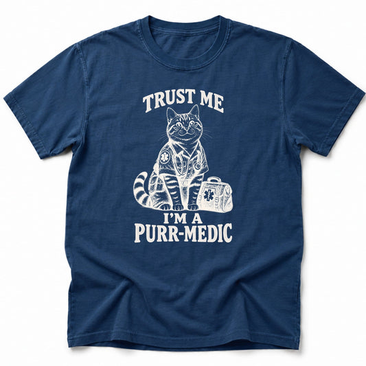 Purr-medic T-Shirt Navy / S 38430486464198154413 T-Shirt