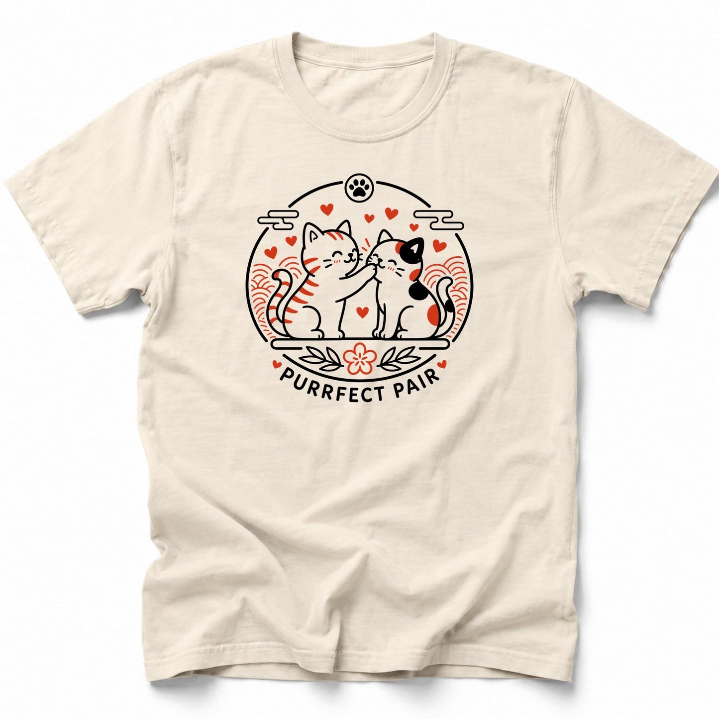 Purrfect Pair T-Shirt Ivory / S 10311389055459320002 T-Shirt