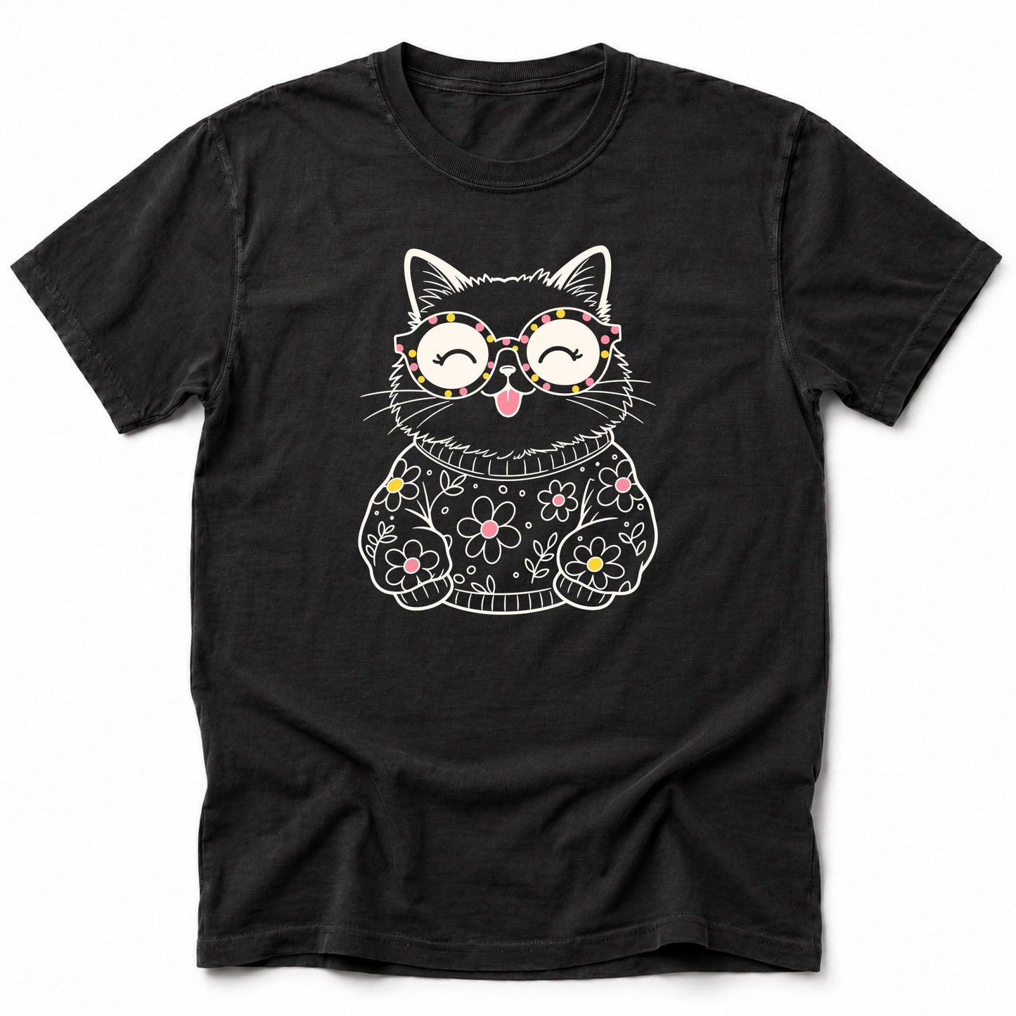 Purrfect Polka T-Shirt Black / S 26877545878823625562 T-Shirt
