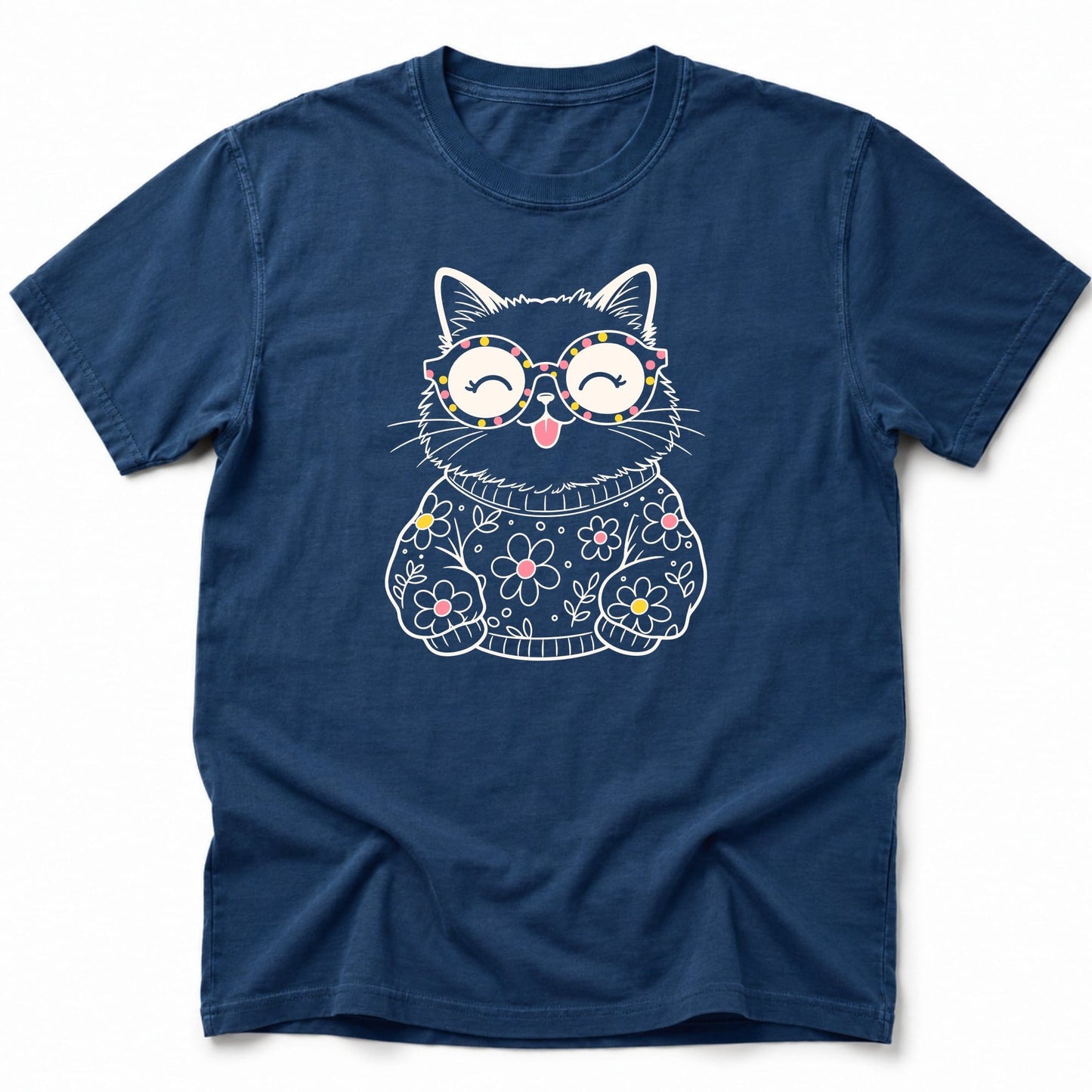 Purrfect Polka T-Shirt Navy / S 10475424156020145103 T-Shirt