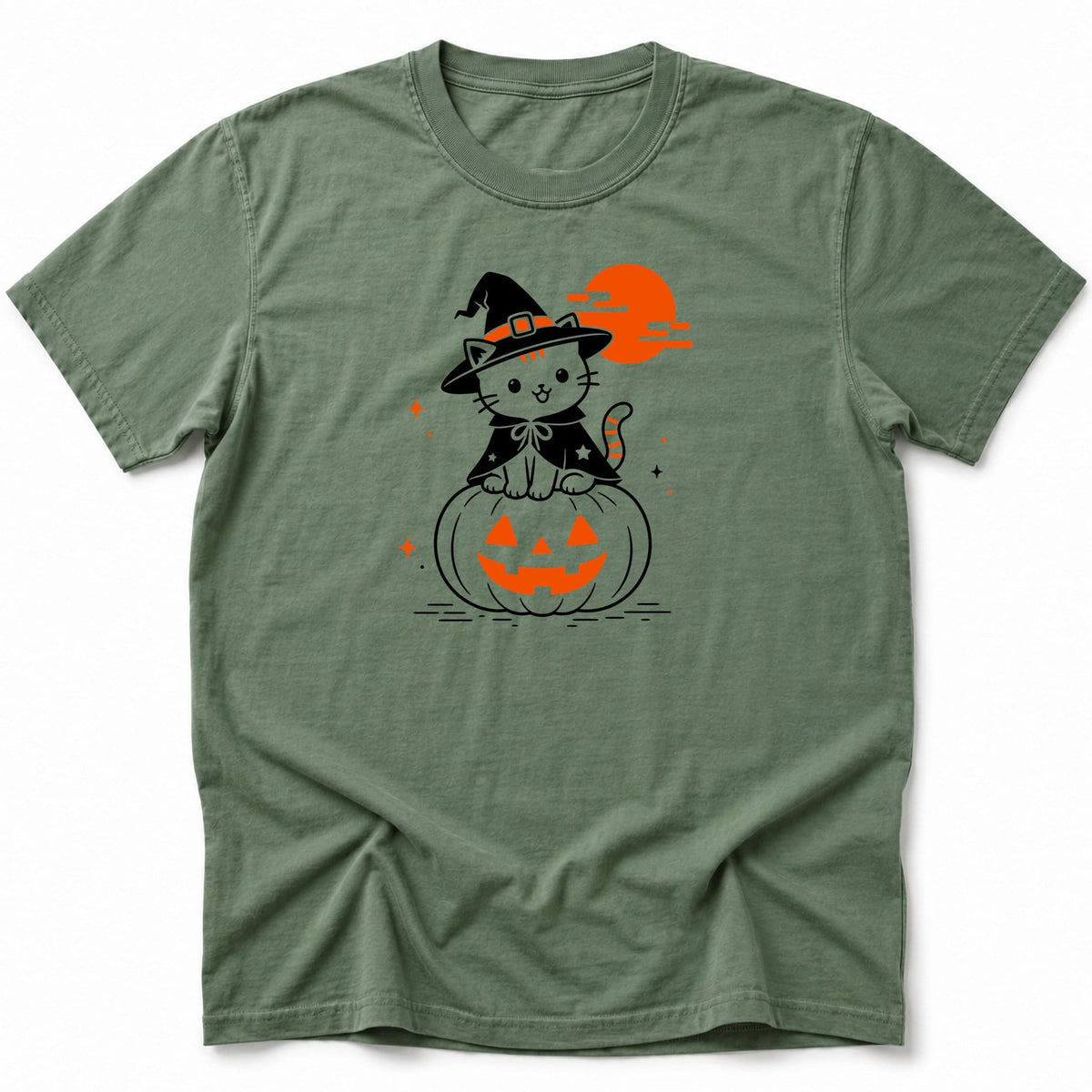 Purrfect Pumpkin T-Shirt Moss / S 32981385537675307938 T-Shirt