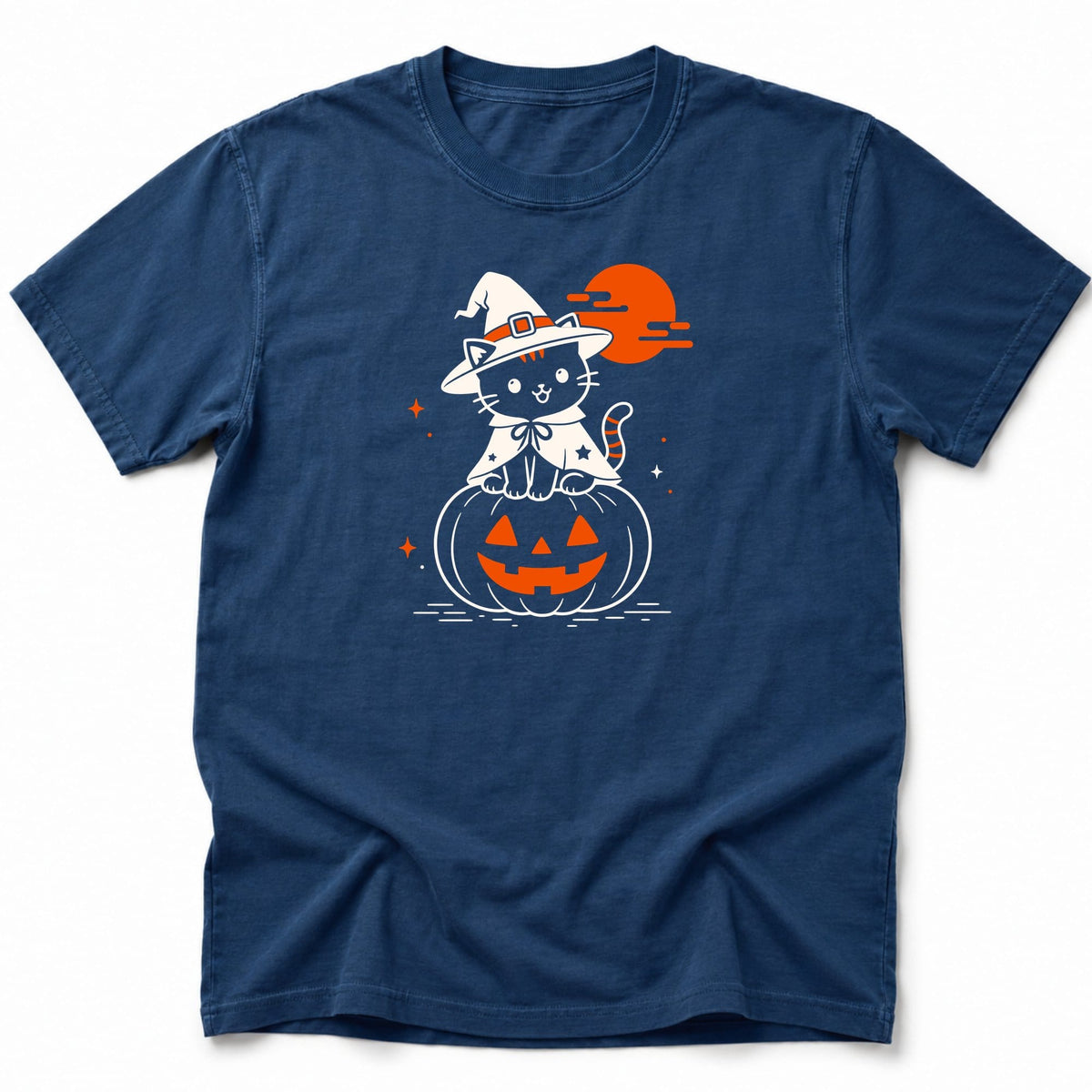 Purrfect Pumpkin T-Shirt Navy / S 31537775407461154416 T-Shirt