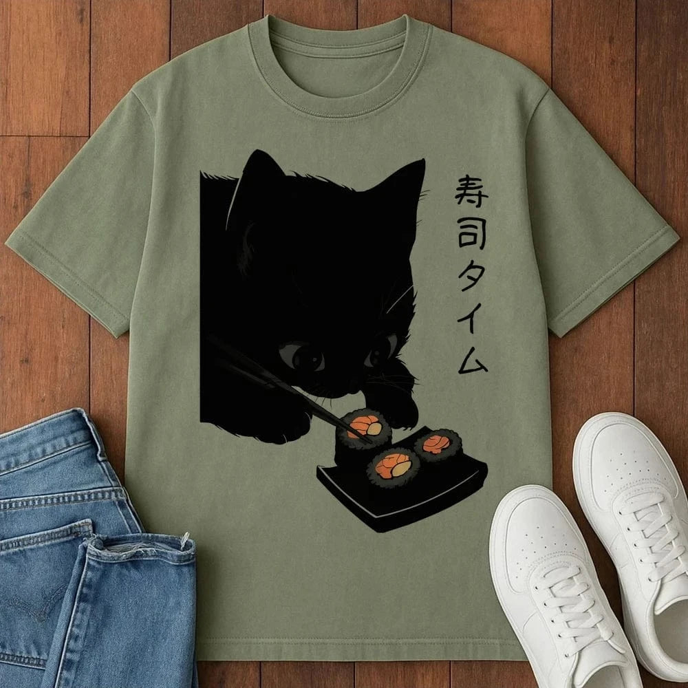 Purrfect Rolls T-Shirt Moss / S 23557027073890655658 T-Shirt
