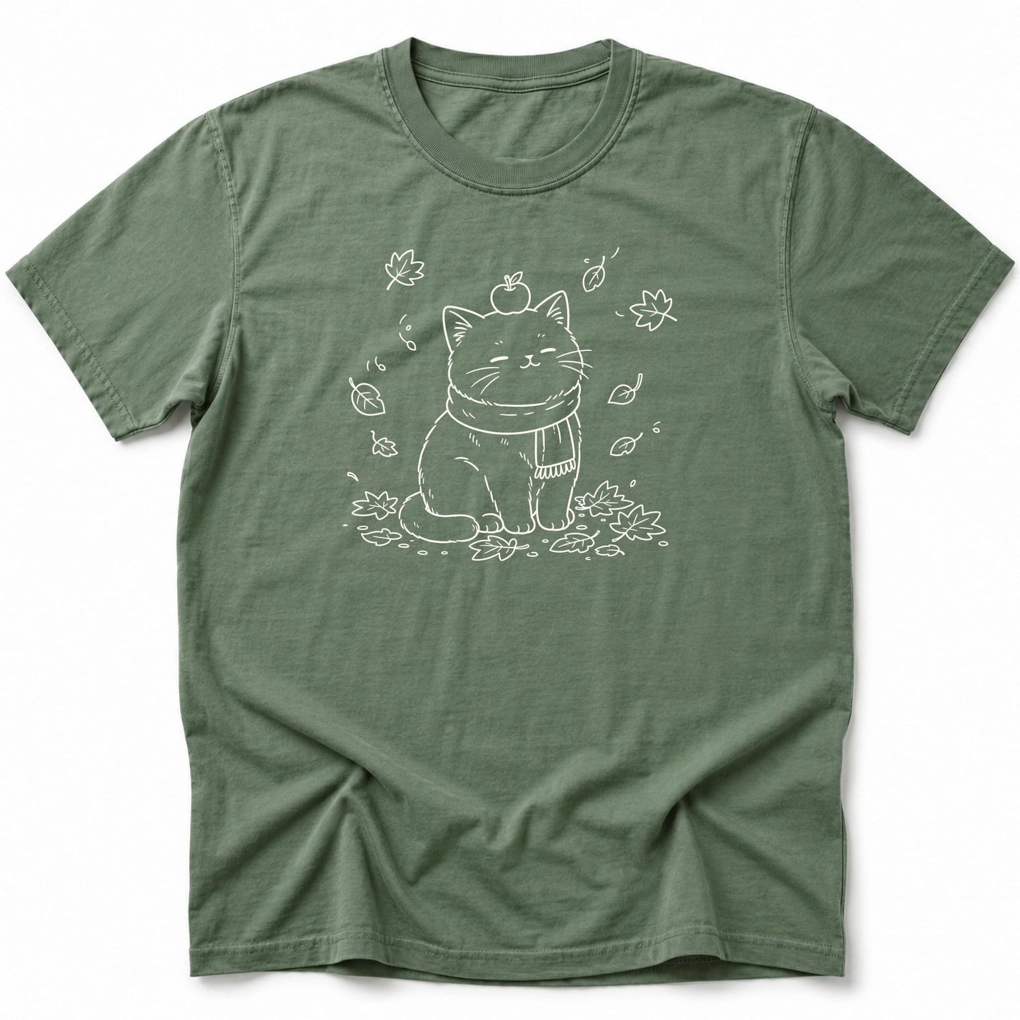 Purrfectly Autumn T-Shirt Moss / S 14835516868336384621 T-Shirt