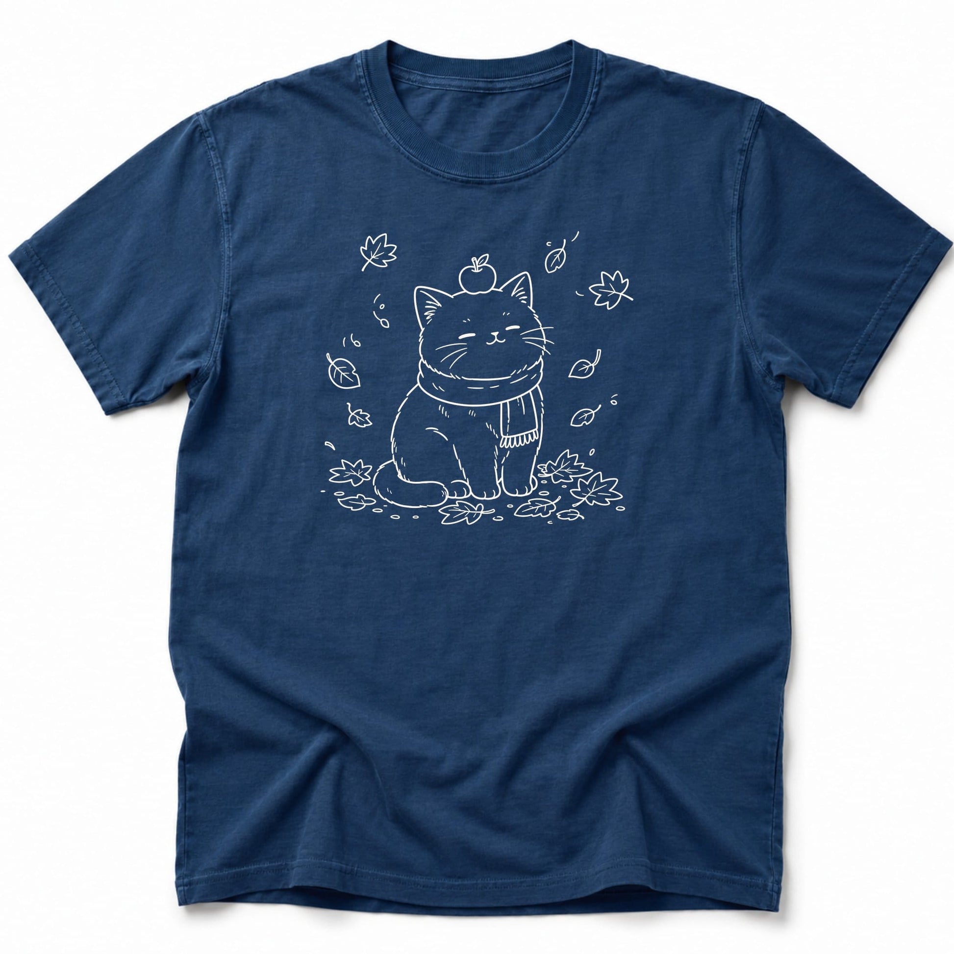 Purrfectly Autumn T-Shirt Navy / S 15098337299035523295 T-Shirt