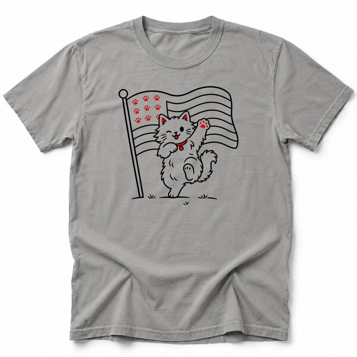 Purrtriotic Dance T-Shirt Grey / S 28027952421100865491 T-Shirt
