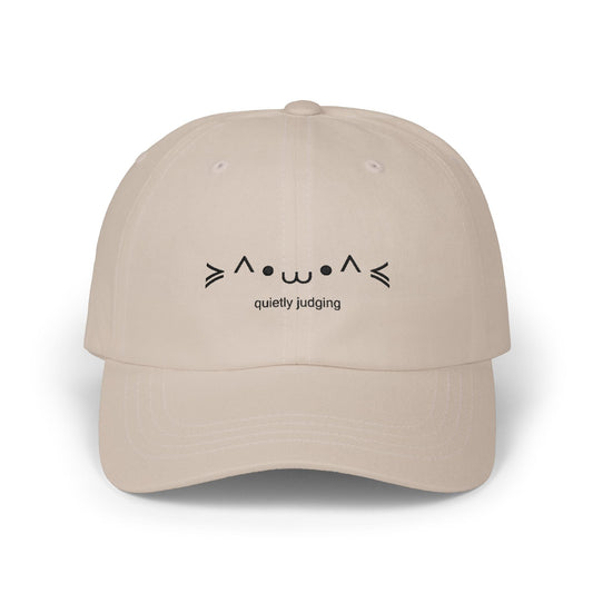 Quietly Judging Embroidered Classic Cap — Stone & Blue Stone / One size 10797241386315947685 Hats