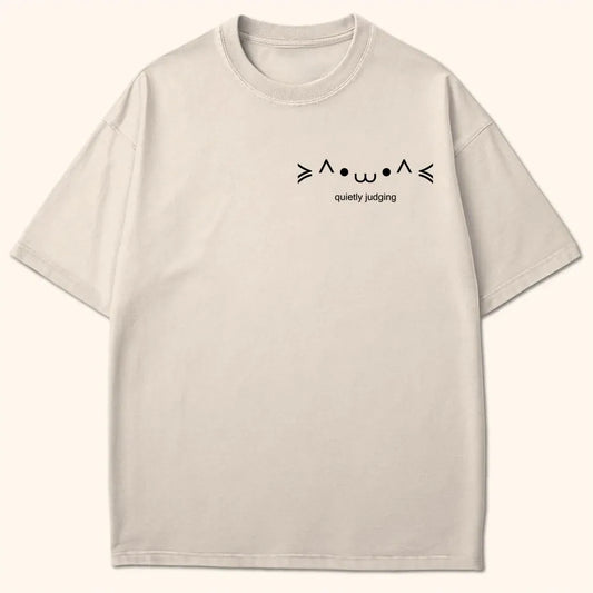 Quietly Judging T-Shirt Ivory / S 18869975566606017380 T-Shirt