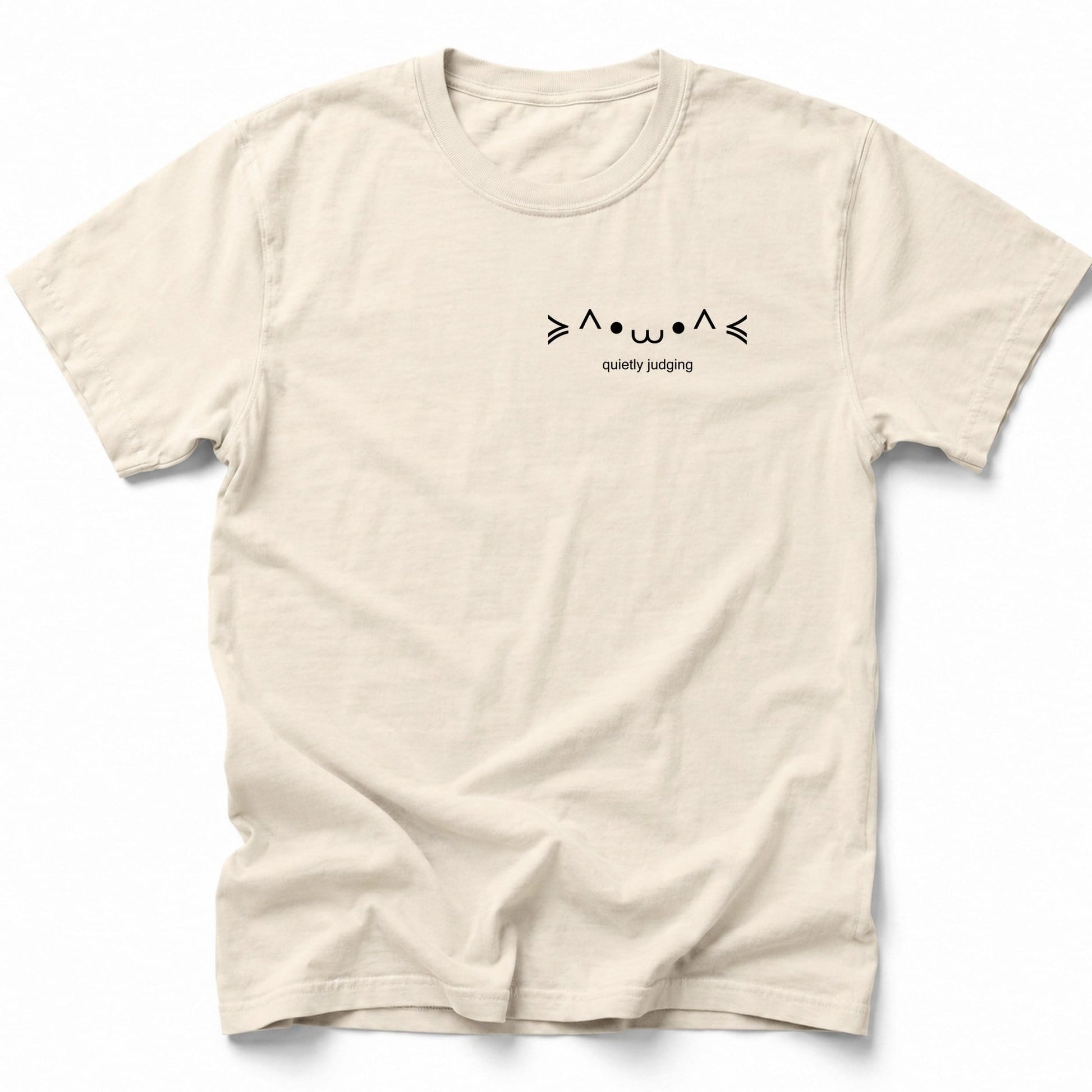 Quietly Judging T-Shirt Ivory / S 18869975566606017380 T-Shirt