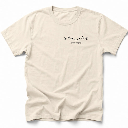 Quietly Judging T-Shirt Ivory / S 18869975566606017380 T-Shirt