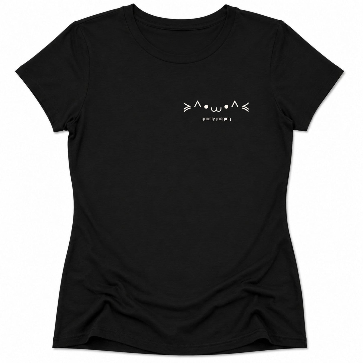 Quietly Judging Womens Tee Black / S 24311267884856351994 T-Shirt