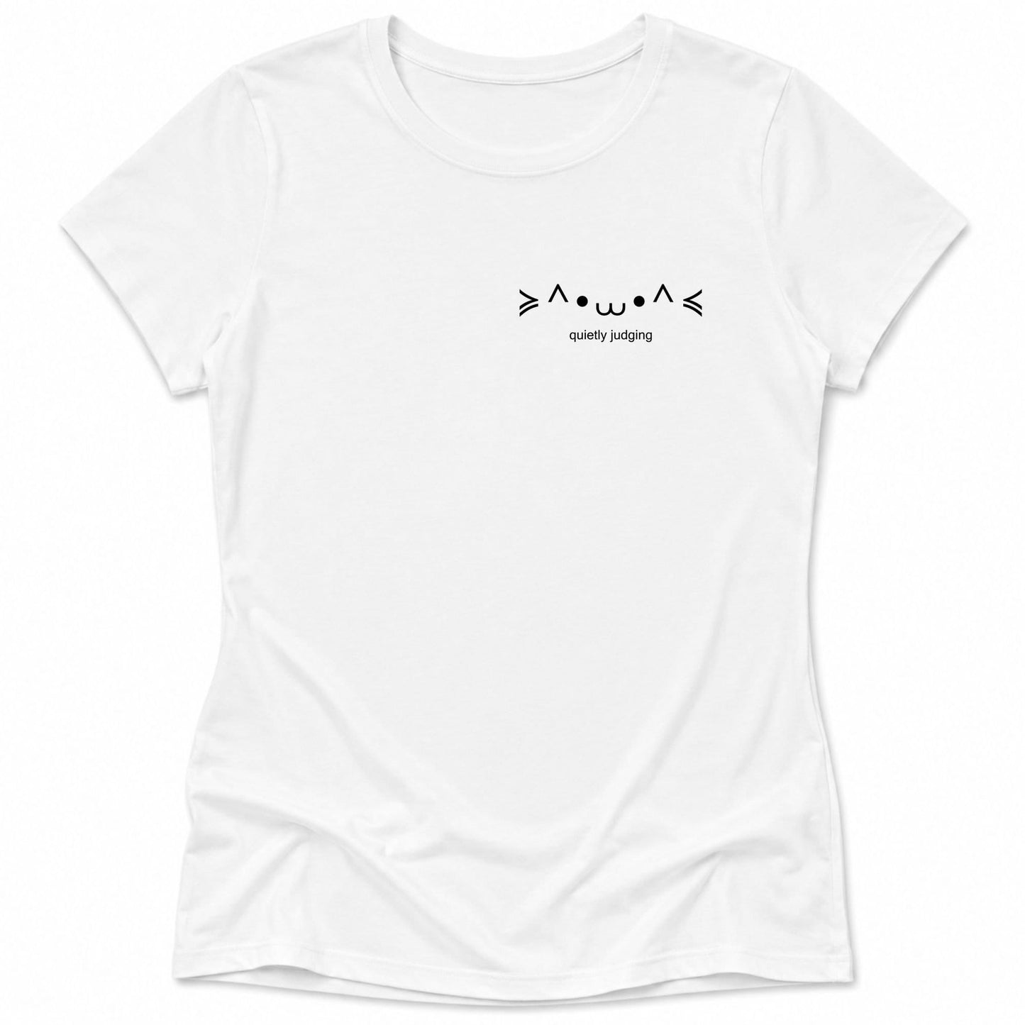 Quietly Judging Womens Tee White / S 99821375107208469464 T-Shirt