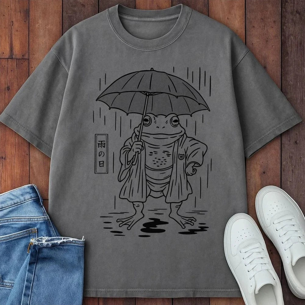 Rainy Day Ronin T-Shirt Grey / S 78796303840091425526 T-Shirt