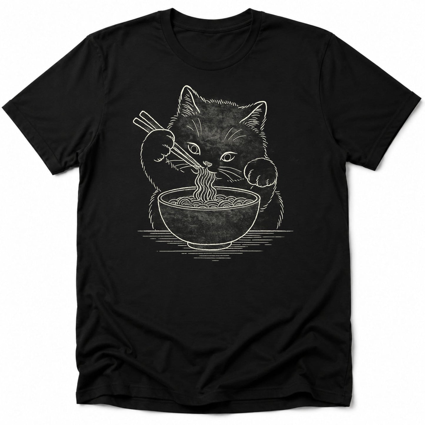 Ramen Meow Everyday Softstyle Tee Black / S 16918801950163144673 T-Shirt