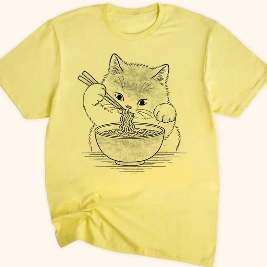 Ramen Meow Everyday Softstyle Tee Cornsilk / S 20038521669744810455 T-Shirt