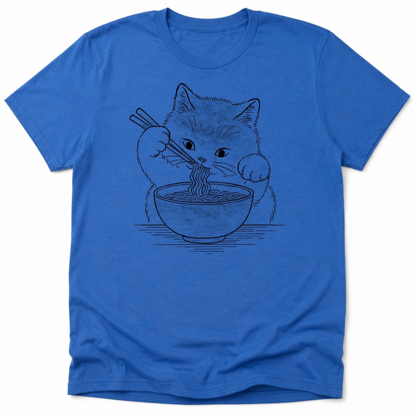 Ramen Meow Everyday Softstyle Tee Heather Royal / S 20351744732617049547 T-Shirt