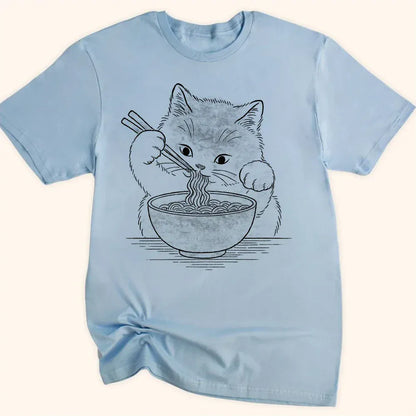 Ramen Meow Everyday Softstyle Tee Light Blue / S 21677899049135114392 T-Shirt