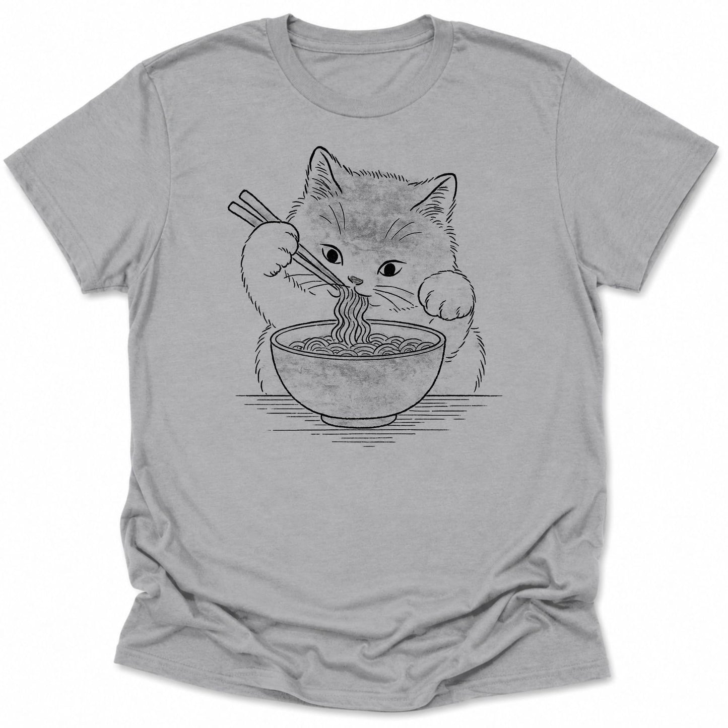 Ramen Meow Everyday Softstyle Tee Sport Grey / S 20984279067503142131 T-Shirt