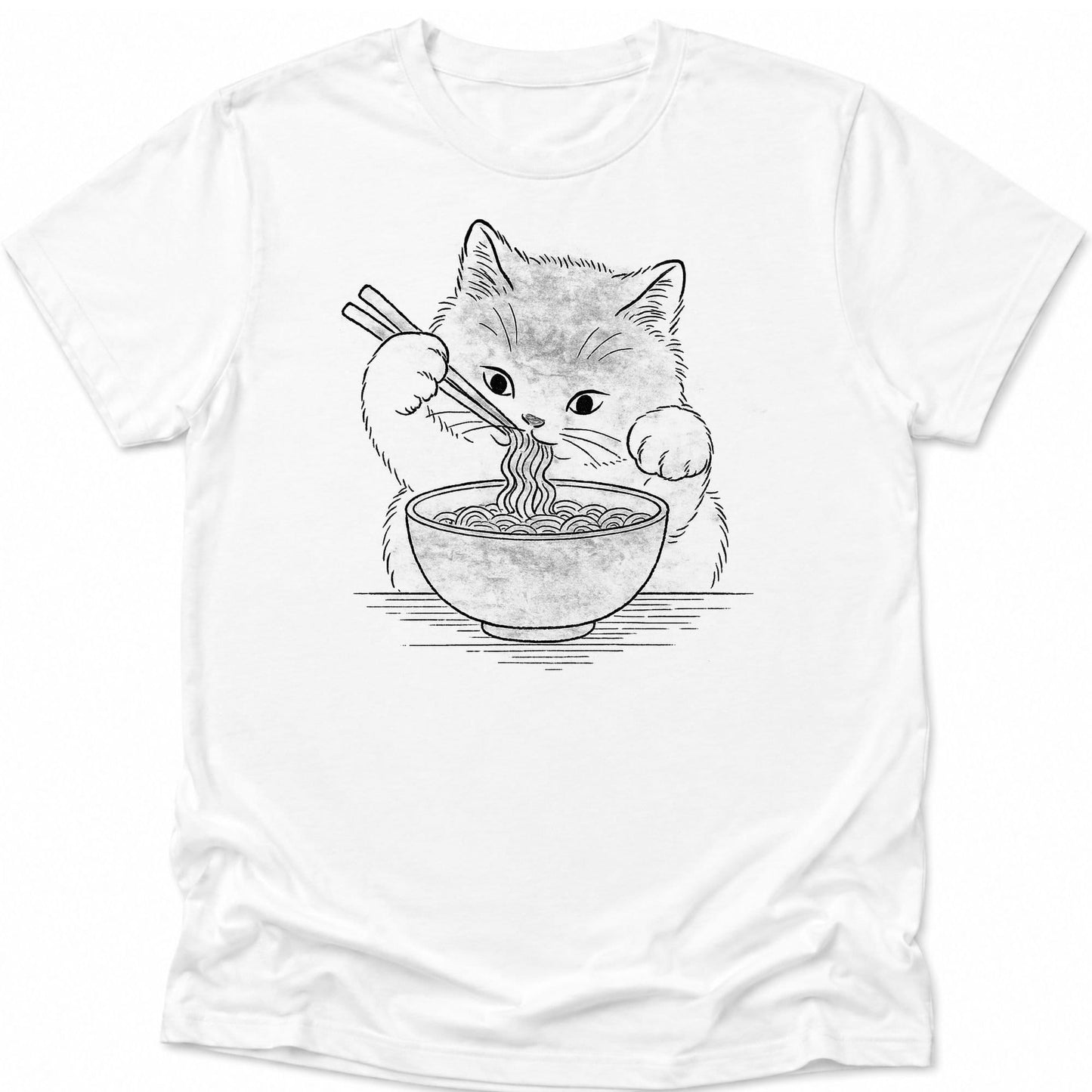 Ramen Meow Everyday Softstyle Tee White / S 26613044040322213600 T-Shirt