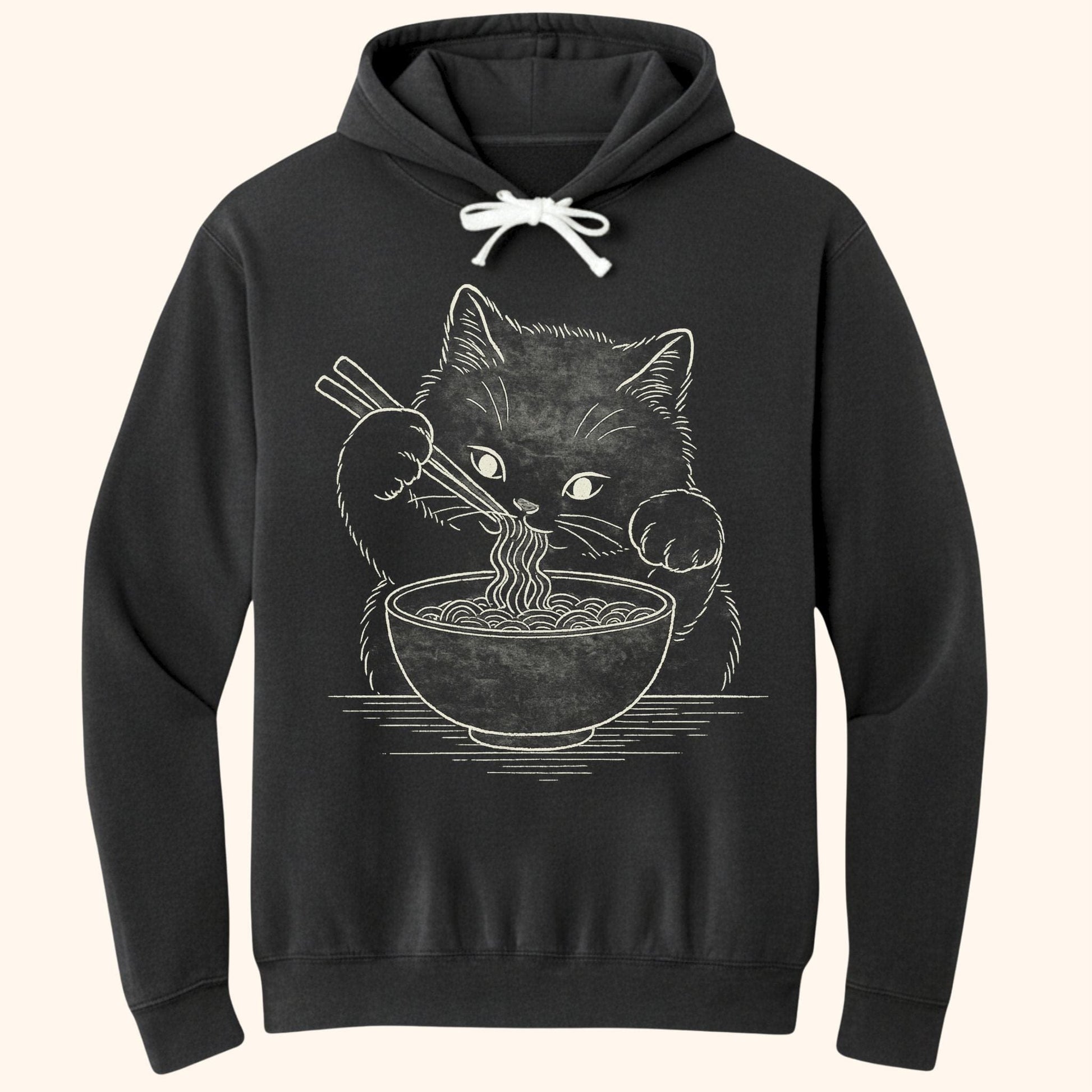 Ramen Meow Hoodie Black / S 22360127809885442336 Hoodie