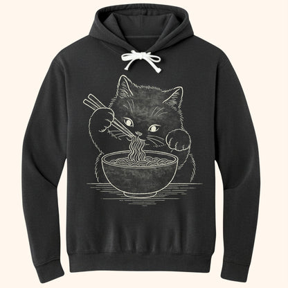 Ramen Meow Hoodie Black / S 22360127809885442336 Hoodie