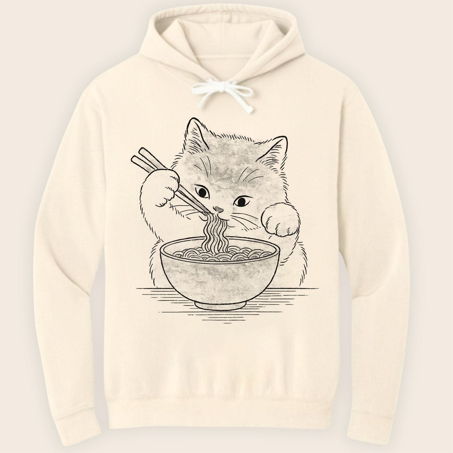 Ramen Meow Hoodie Ivory / S 24637063501365710018 Hoodie