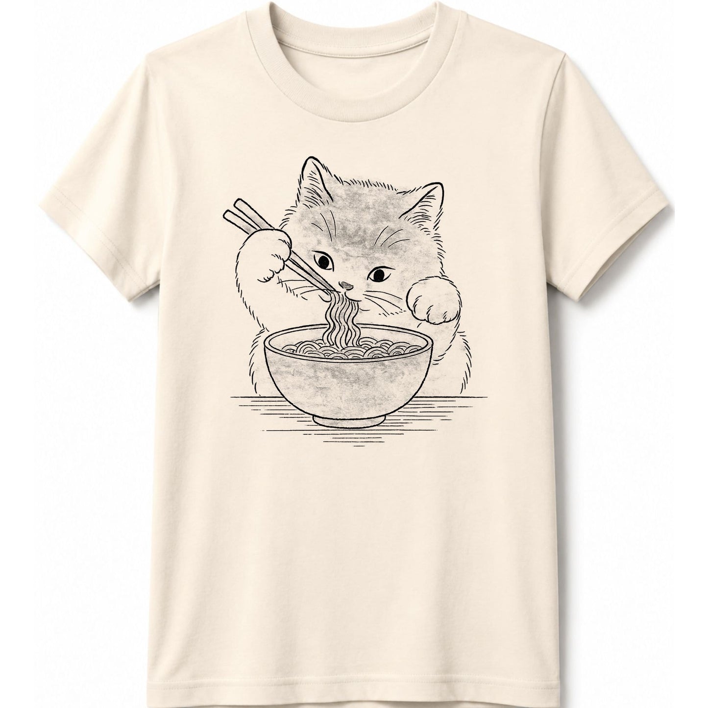 Ramen Meow Kids Tee Natural / S 25227714536659502676 Kids clothes
