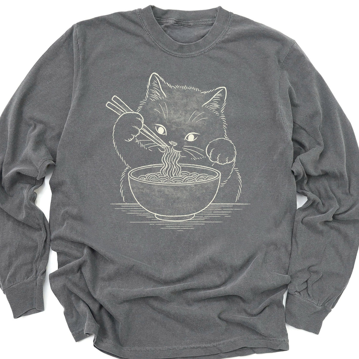 Ramen Meow Long Sleeve Pepper / M 17780808173103732849 Long-sleeve